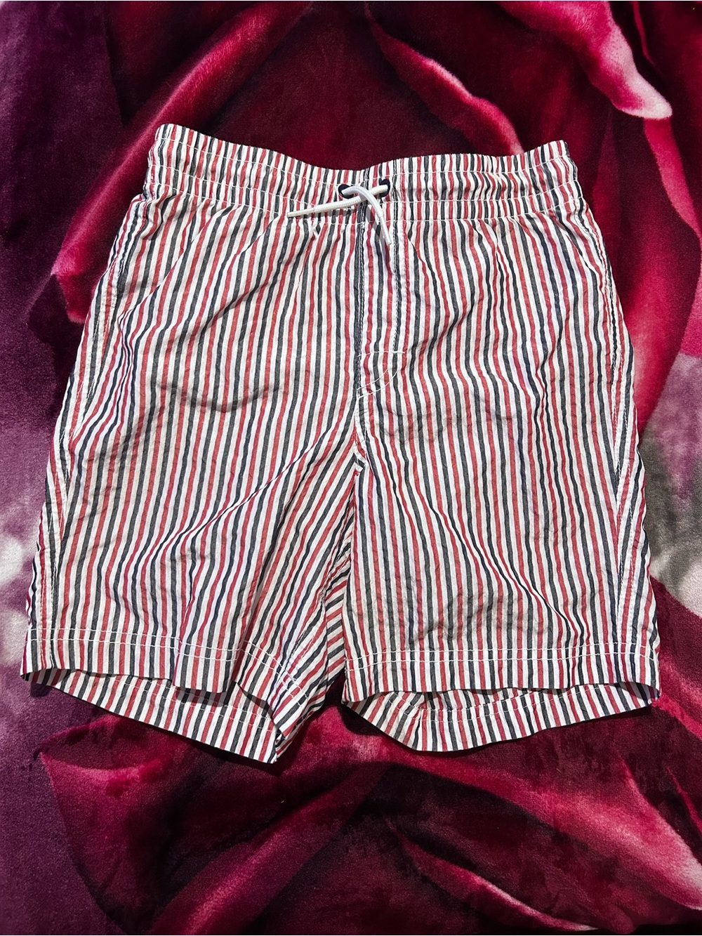 Old Navy Red, White & Blue Striped Athletic Shorts